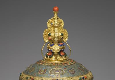 图片[2]-Milk tea jar in cloisonne enamels, Qing dynasty, Qianlong reign (1736-1795)-China Archive